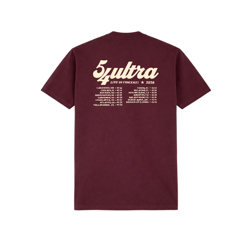 '54 Crest' Tour T-Shirt (Maroon) Back